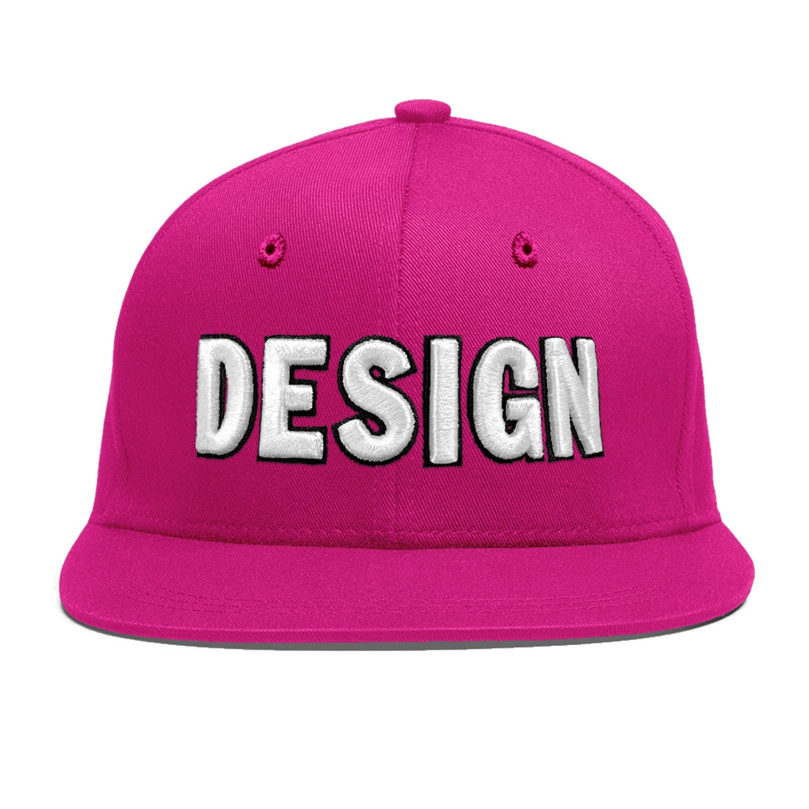 Custom Rose Red 3D Puff Embroidery Flat Embroidery Casual Sport Baseball Cap