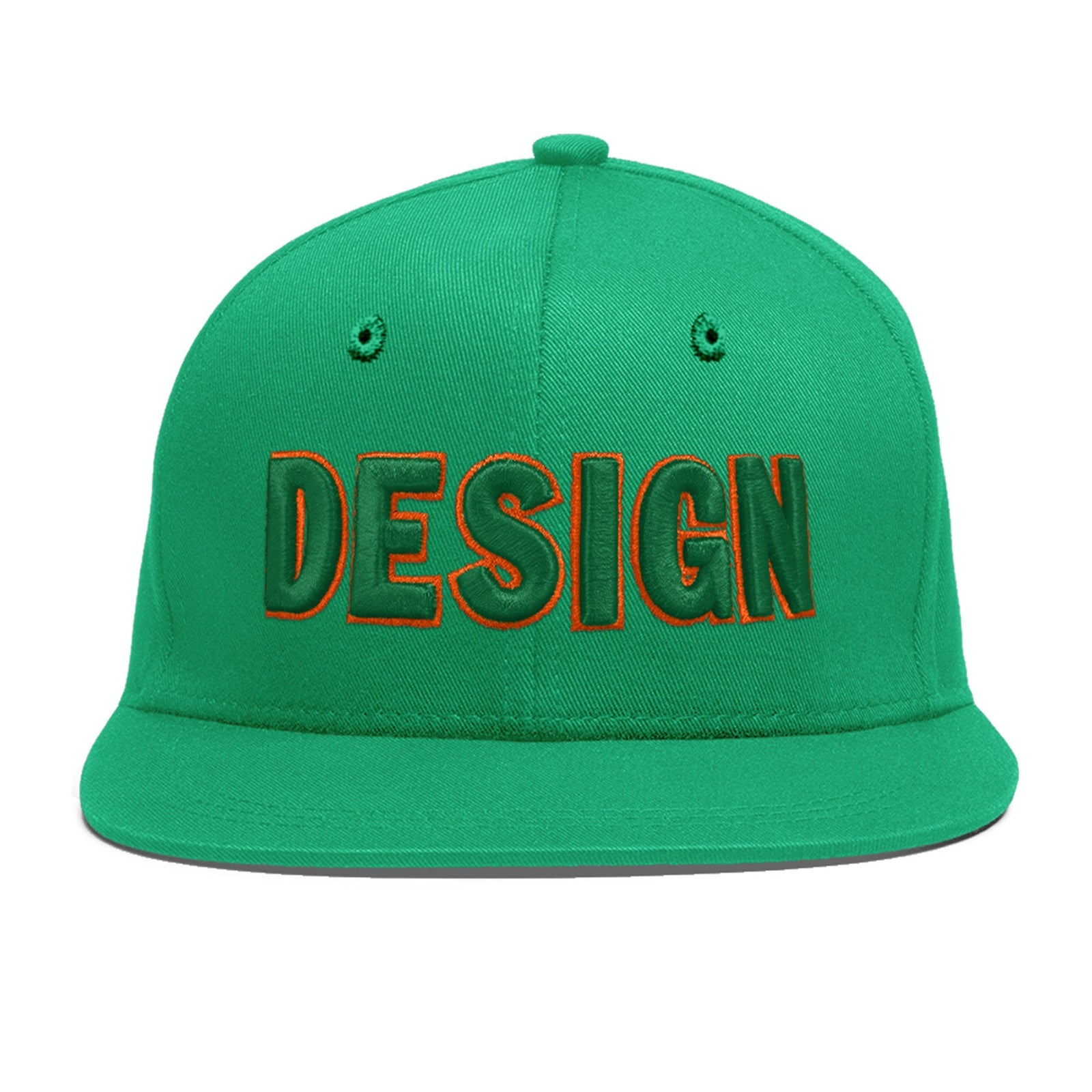 Custom Aqua 3D Puff Embroidery Flat Embroidery Casual Sport Baseball Cap