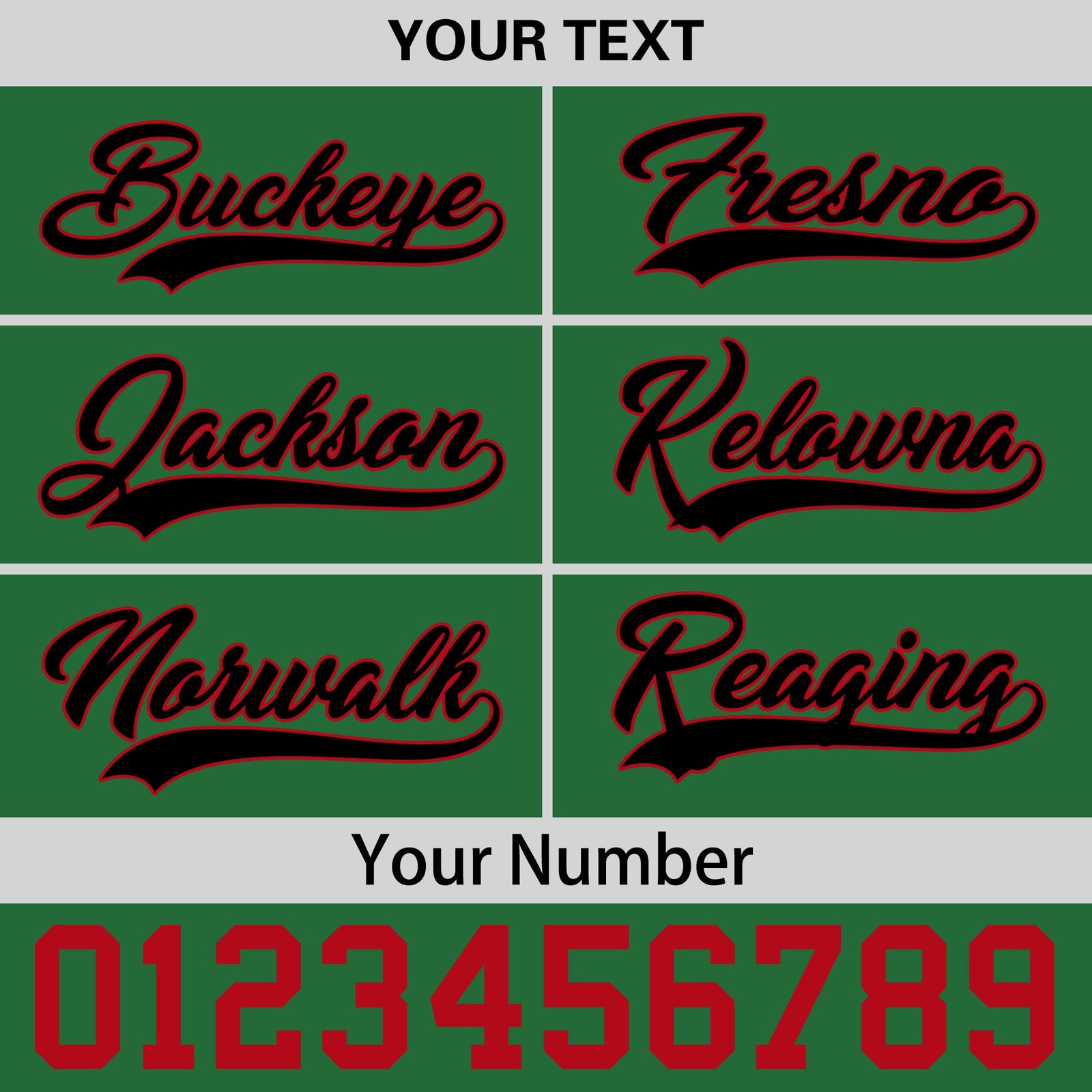 Custom Kelly Green Red 3D Puff Embroidery Flat Embroidery Casual Sport Baseball Cap