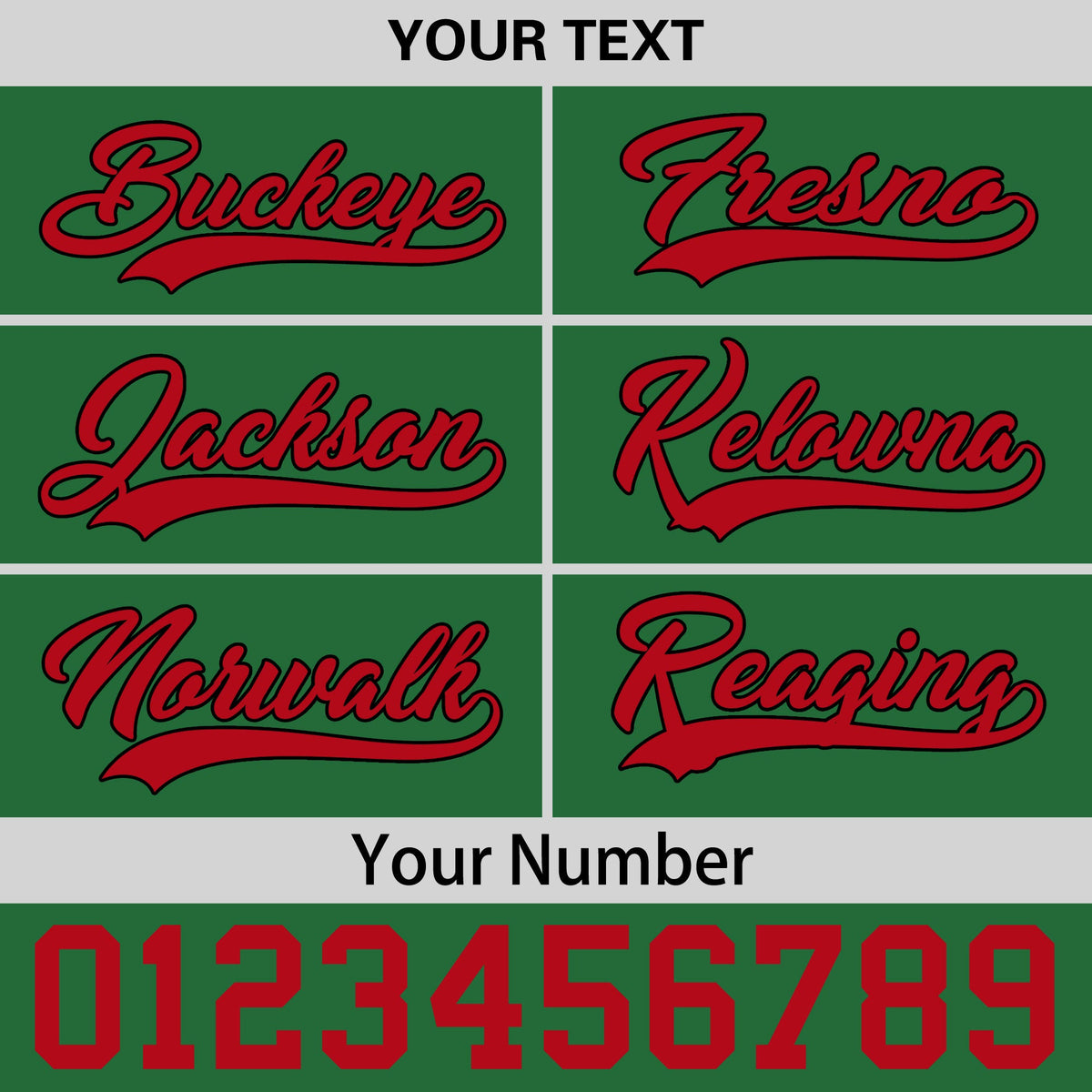 Custom Kelly Green Red 3D Puff Embroidery Flat Embroidery Casual Sport Baseball Cap