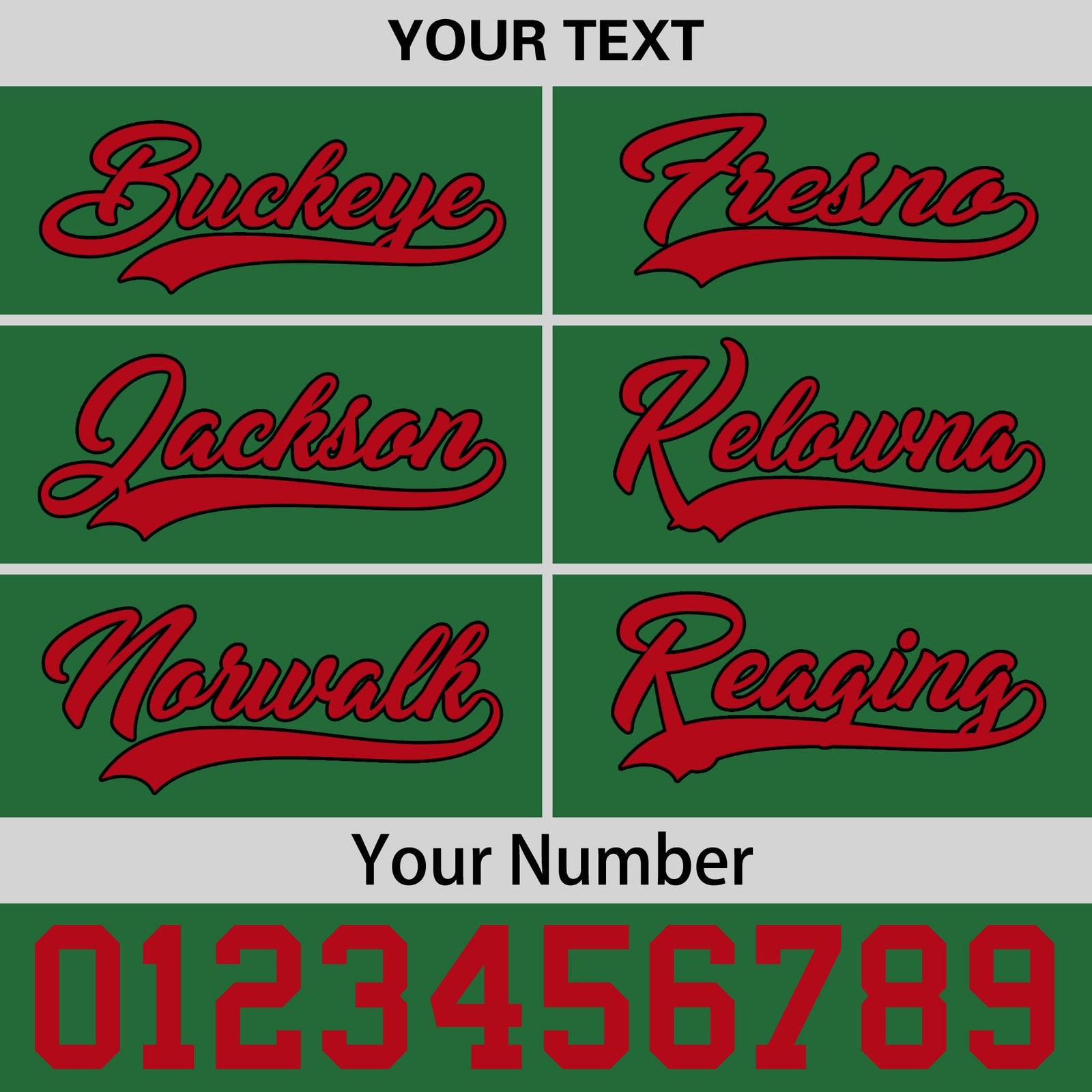 Custom Kelly Green Red 3D Puff Embroidery Flat Embroidery Casual Sport Baseball Cap