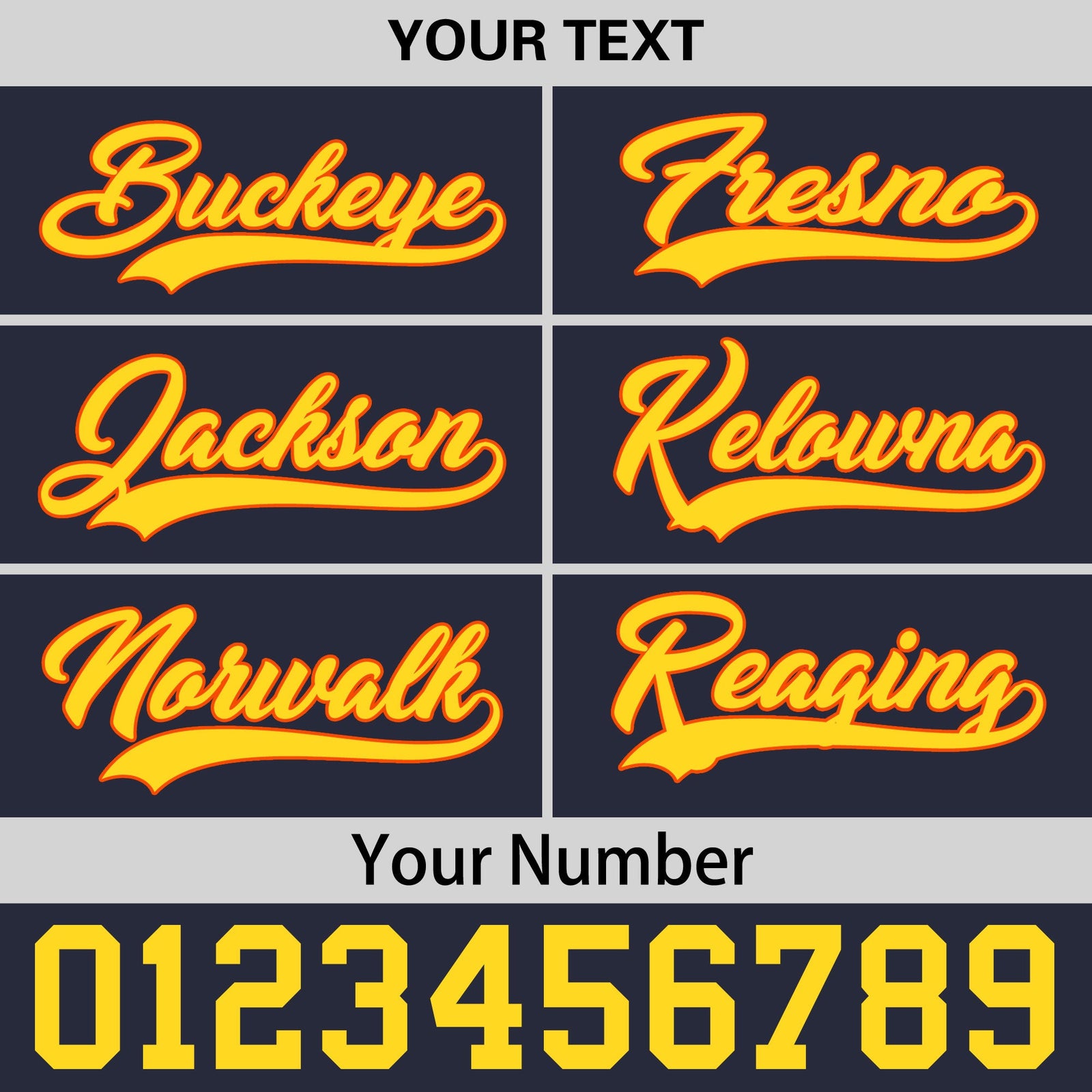 Custom Navy Orange 3D Puff Embroidery Flat Embroidery Casual Sport Baseball Cap