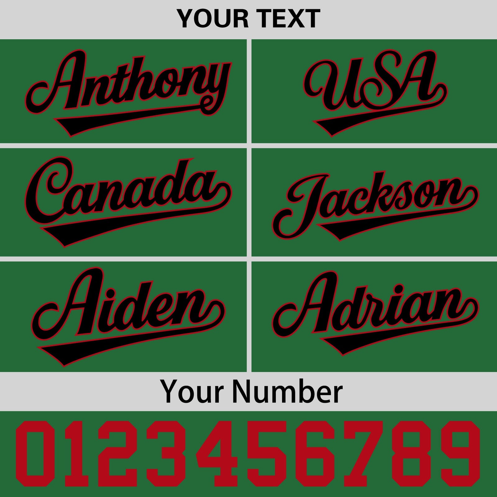 Custom Kelly Green Red 3D Puff Embroidery Flat Embroidery Casual Sport Baseball Cap