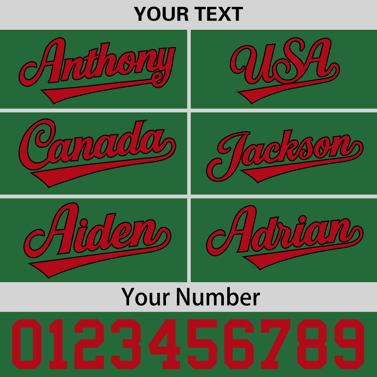 Custom Kelly Green Red 3D Puff Embroidery Flat Embroidery Casual Sport Baseball Cap