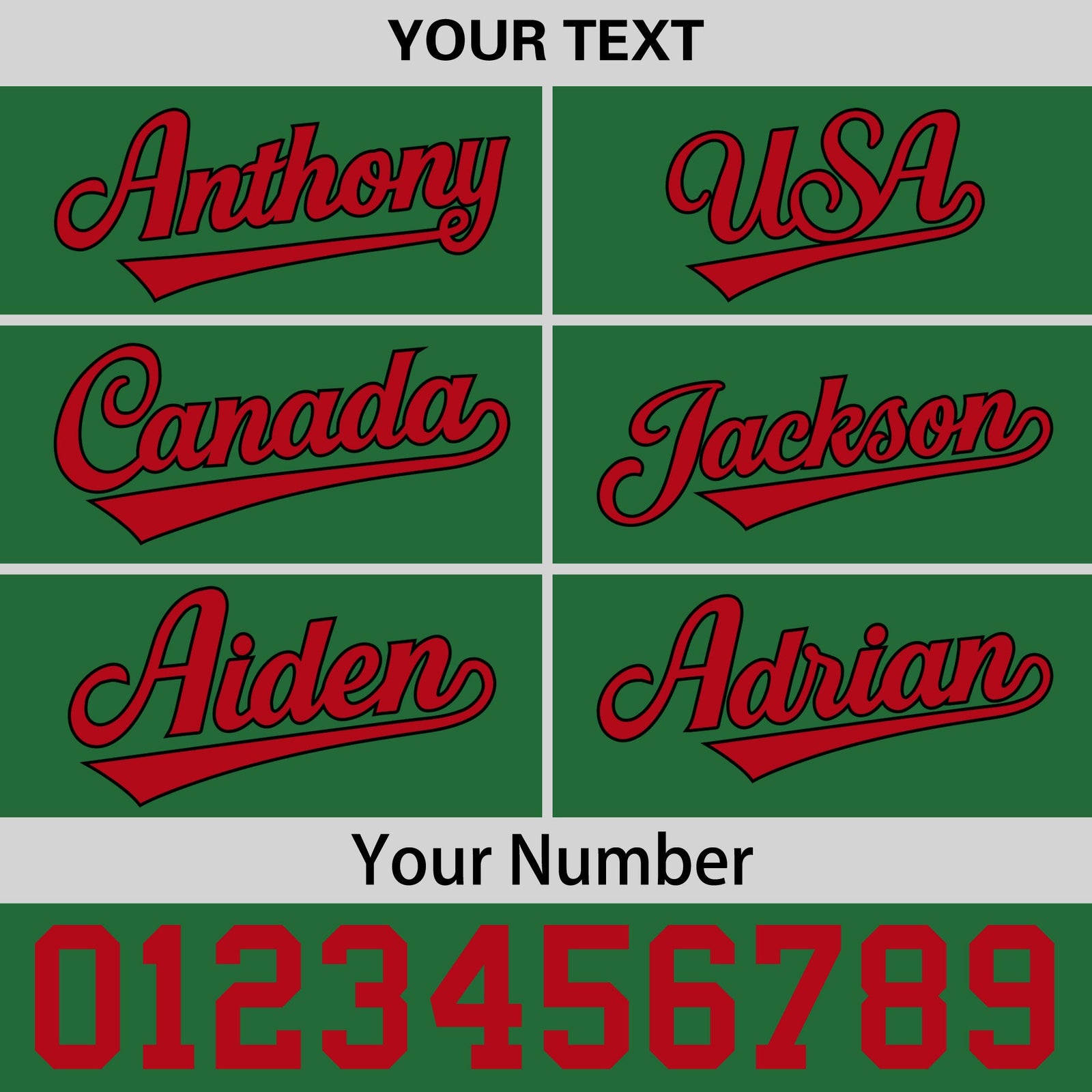 Custom Kelly Green Red 3D Puff Embroidery Flat Embroidery Casual Sport Baseball Cap