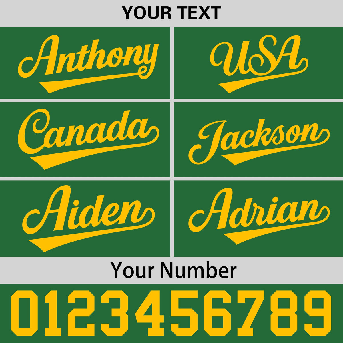 Custom Kelly Green Gold 3D Puff Embroidery Flat Embroidery Casual Sport Baseball Cap