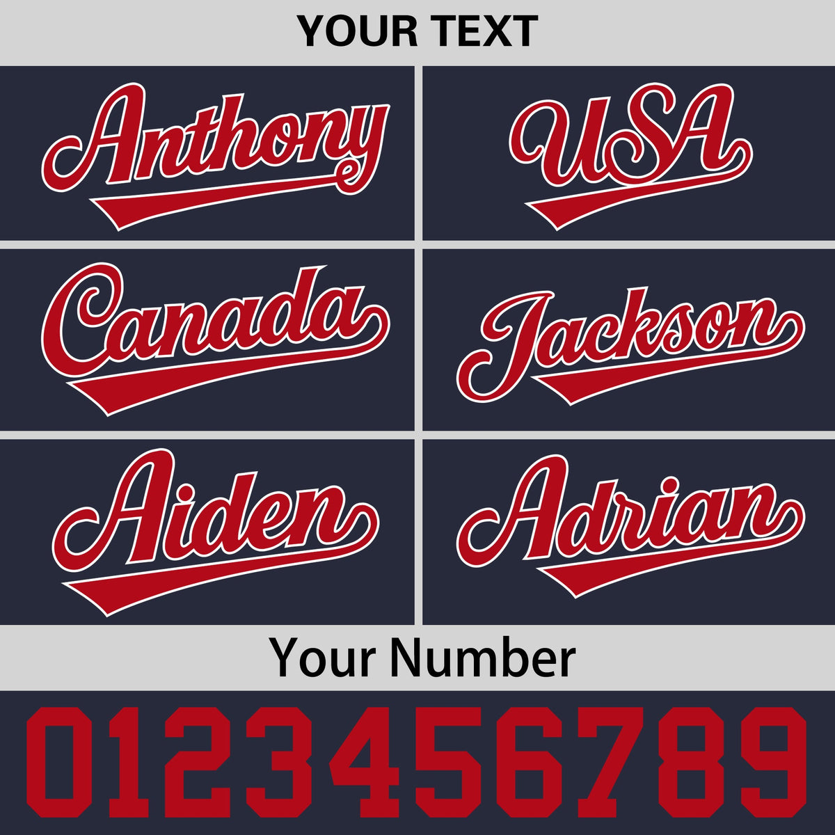 Custom Navy Red 3D Puff Embroidery Flat Embroidery Casual Sport Baseball Cap