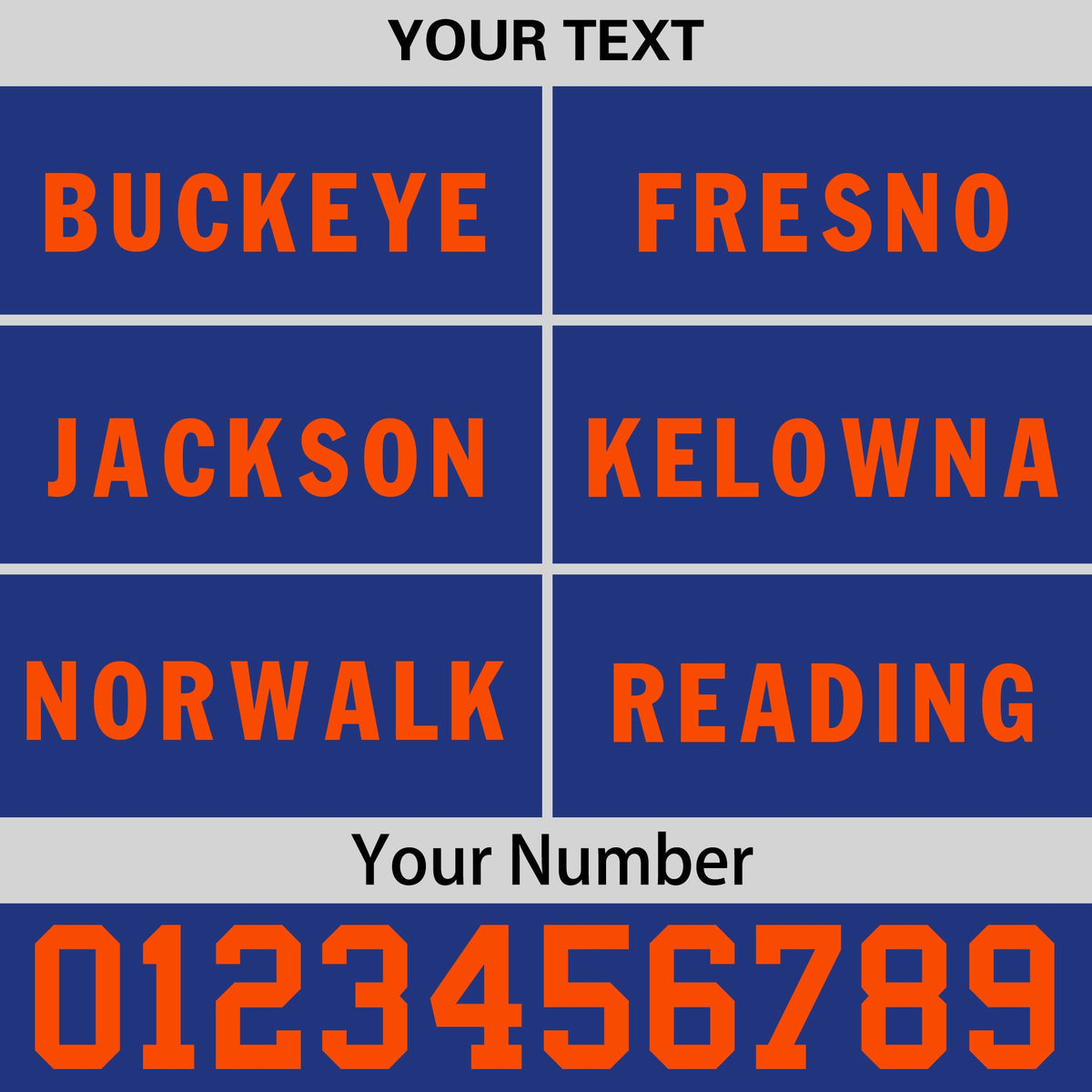 Custom Royal Blue Orange 3D Puff Embroidery Flat Embroidery Casual Sport Baseball Cap