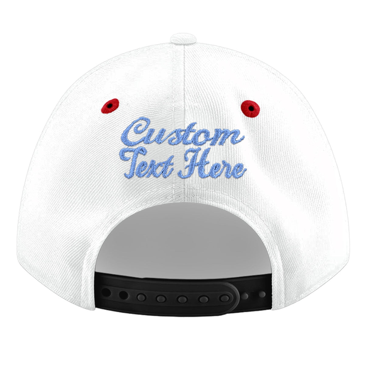 Custom White Red 3D Puff Embroidery Flat Embroidery Casual Sport Hats| KXKSHOP