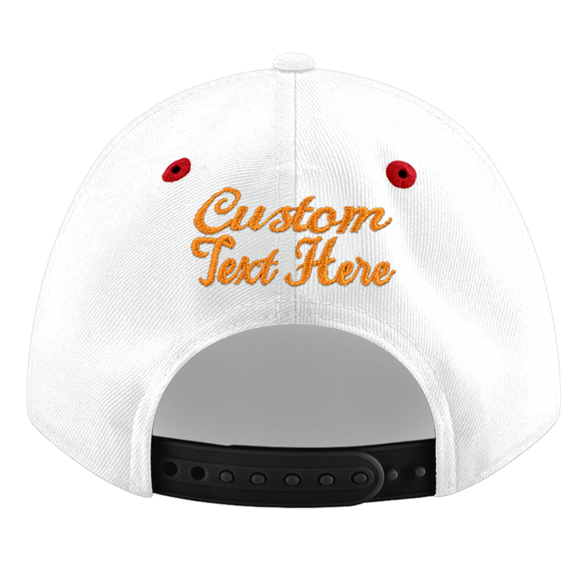 Custom White Red 3D Puff Embroidery Flat Embroidery Casual Sport Hats| KXKSHOP