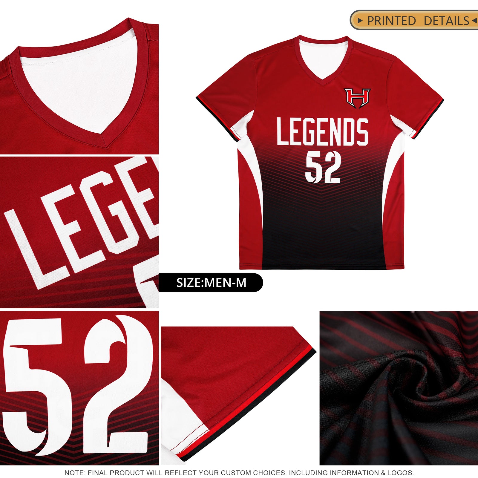 Custom Red White Sport Soccer Tops Jersey