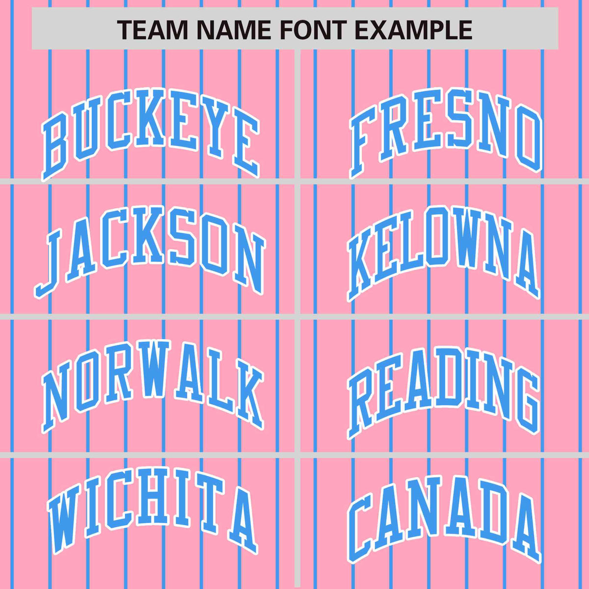 Custom Light Pink Powder Blue Raglan Sleeves Varsity Full-Snap Pinstripe Letterman Baseball Jacket