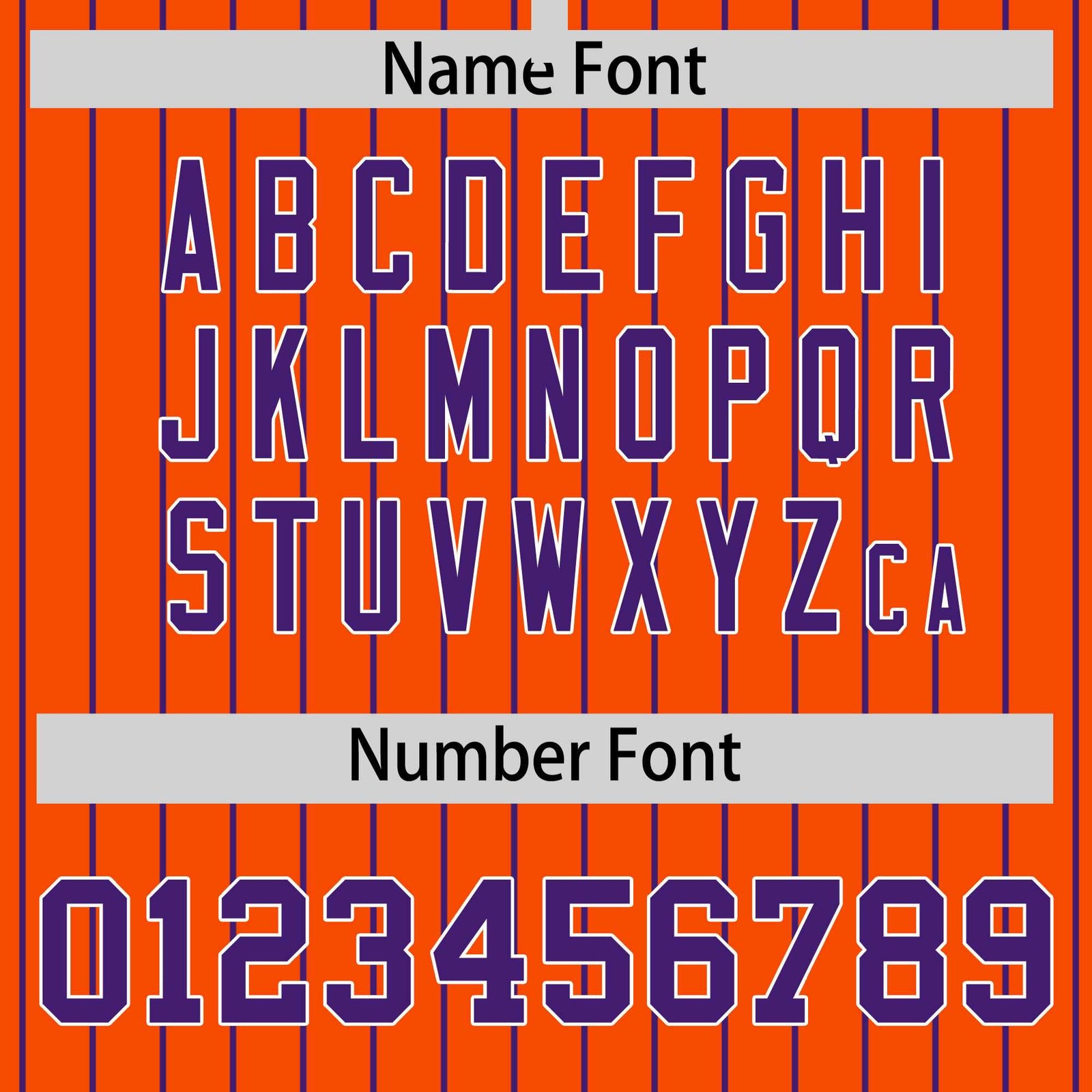 Custom Orange Purple Raglan Sleeves Varsity Full-Snap Pinstripe Letterman Baseball Jacket