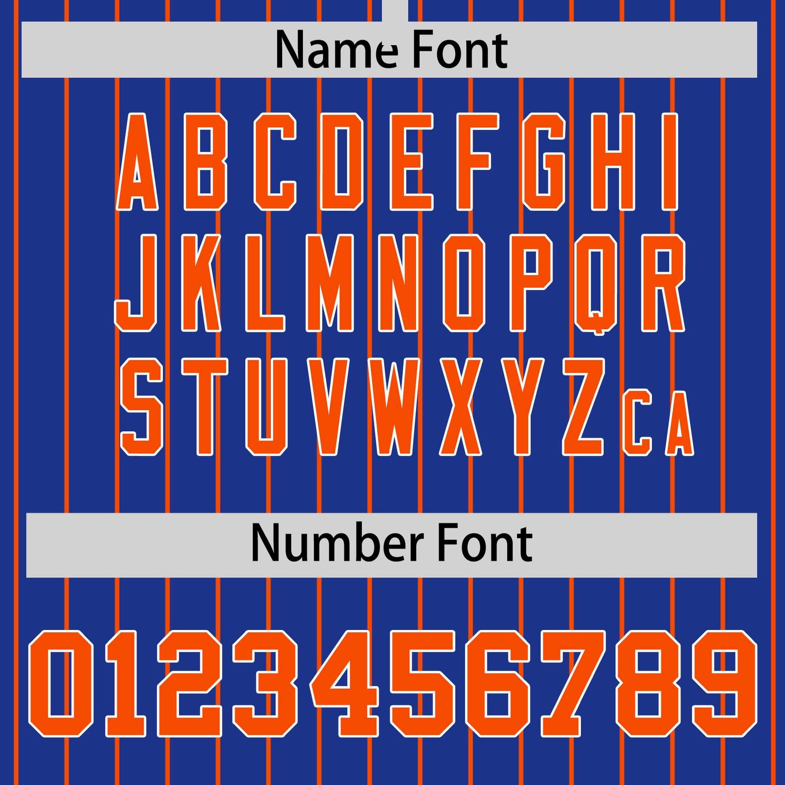 Custom Royal Orange Raglan Sleeves Varsity Full-Snap Pinstripe Letterman Baseball Jacket