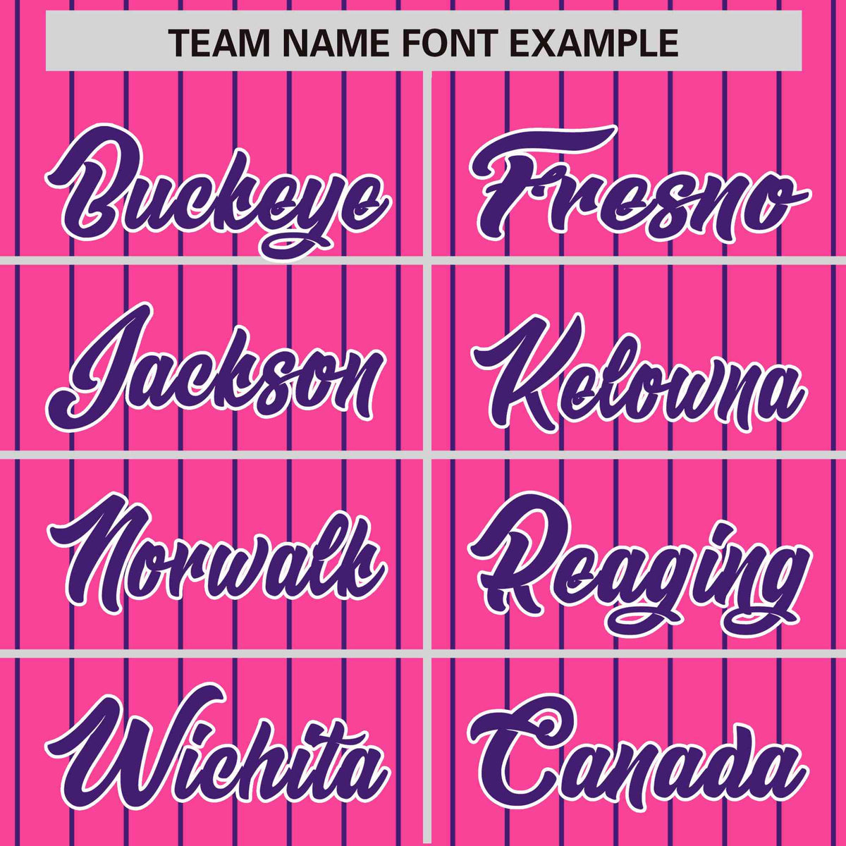 Custom Pink Purple Raglan Sleeves Varsity Full-Snap Pinstripe Letterman Baseball Jacket