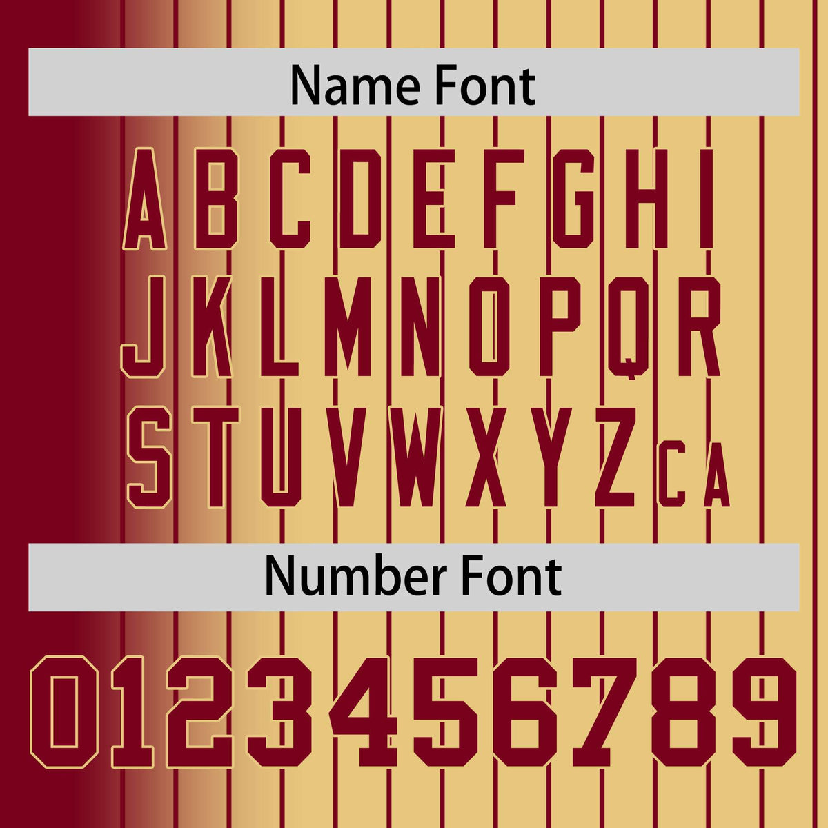 Custom Khaki Crimson Gradient Varsity Full-Snap Pinstripe Letterman Baseball Jacket