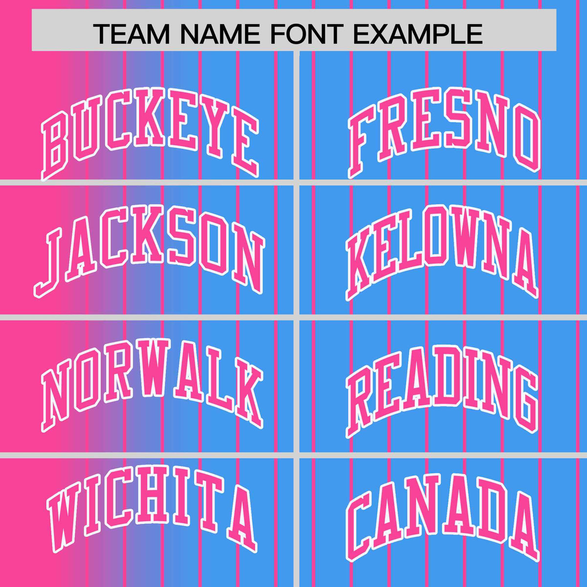 Custom Powder Blue Pink Gradient Varsity Full-Snap Pinstripe Letterman Baseball Jacket