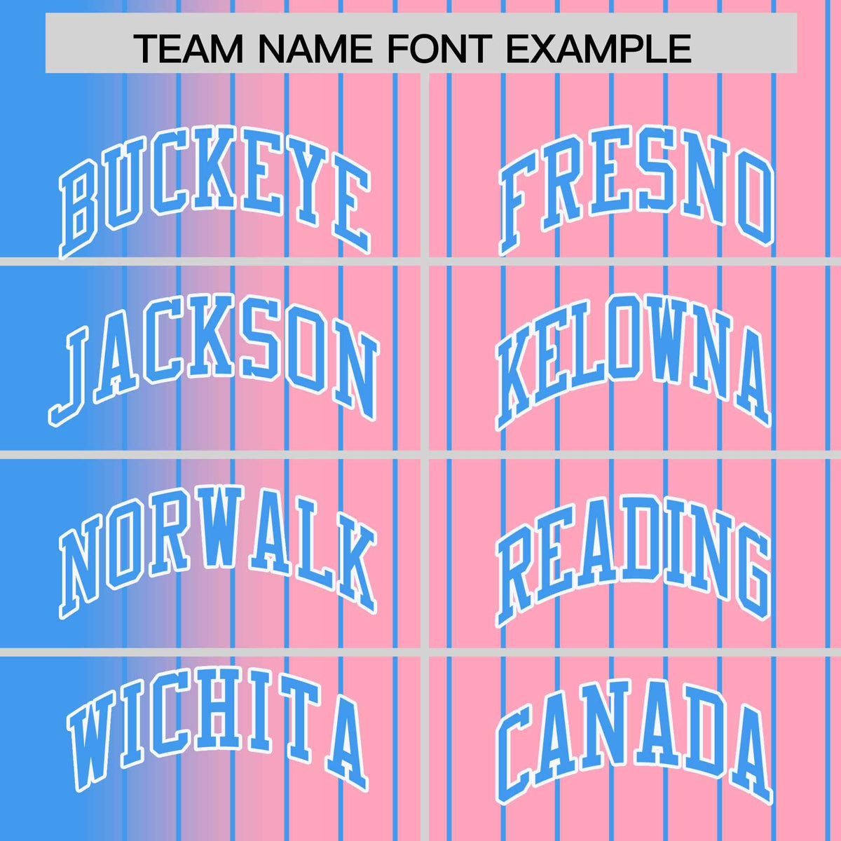 Custom Light Pink Powder Blue Gradient Varsity Full-Snap Pinstripe Letterman Baseball Jacket