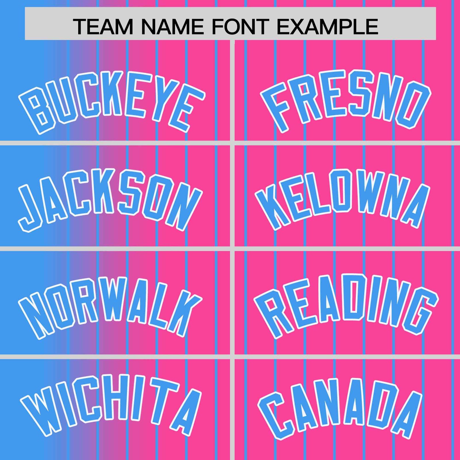 Custom Pink Powder Blue Gradient Varsity Full-Snap Pinstripe Letterman Baseball Jacket