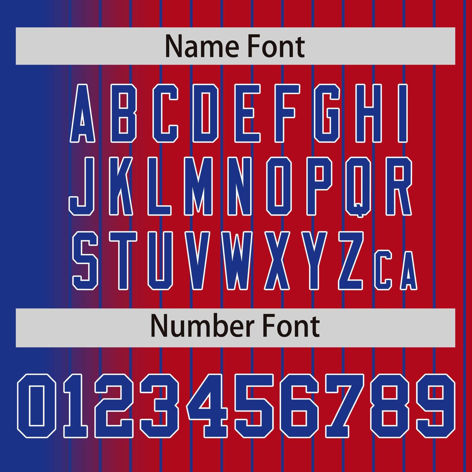 Custom Red Royal Gradient Varsity Full-Snap Pinstripe Letterman Baseball Jacket