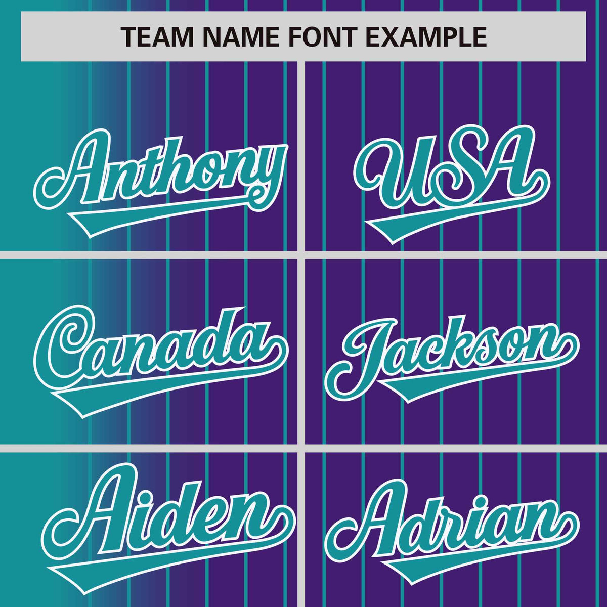 Custom Purple Aqua Gradient Varsity Full-Snap Pinstripe Letterman Baseball Jacket