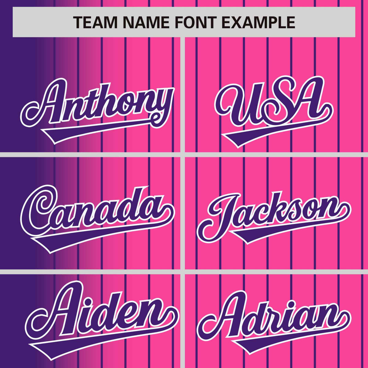 Custom Pink Purple Gradient Varsity Full-Snap Pinstripe Letterman Baseball Jacket