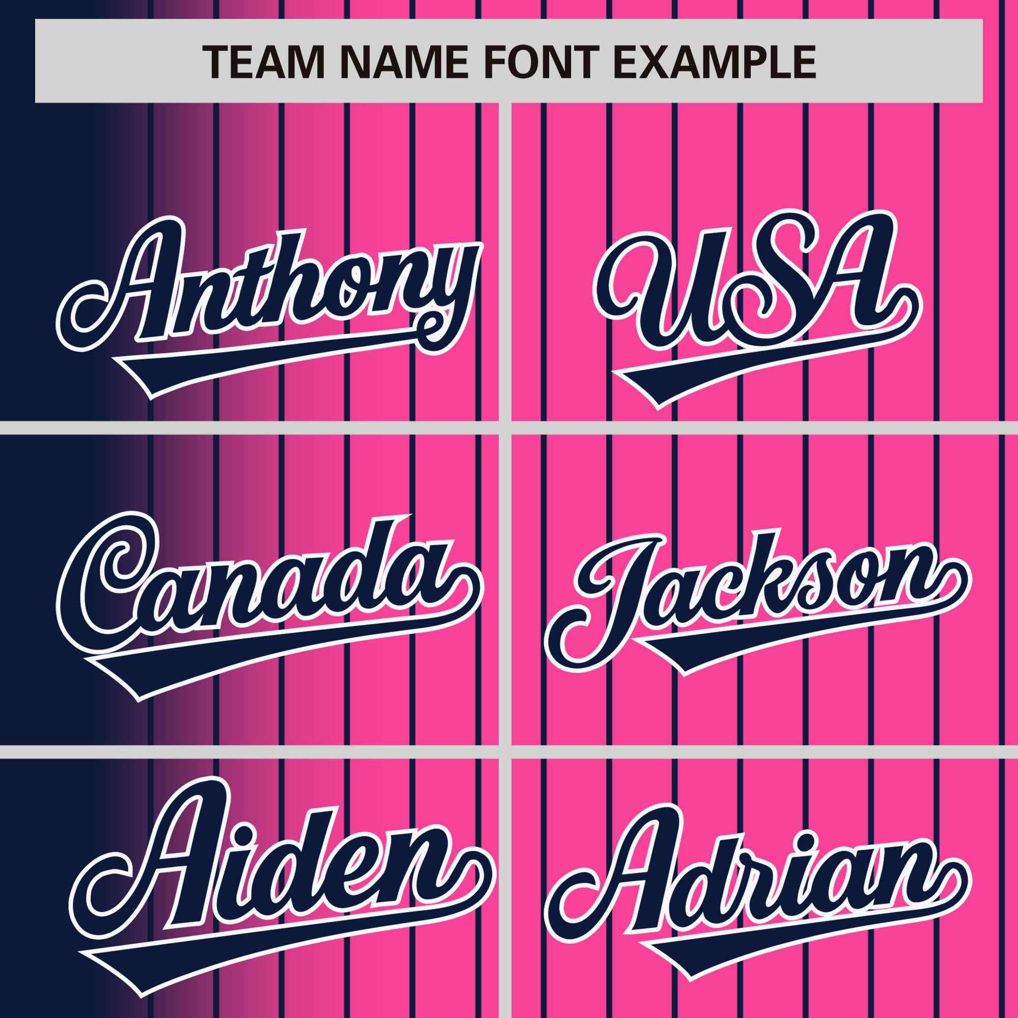 Custom Pink Navy Gradient Varsity Full-Snap Pinstripe Letterman Baseball Jacket