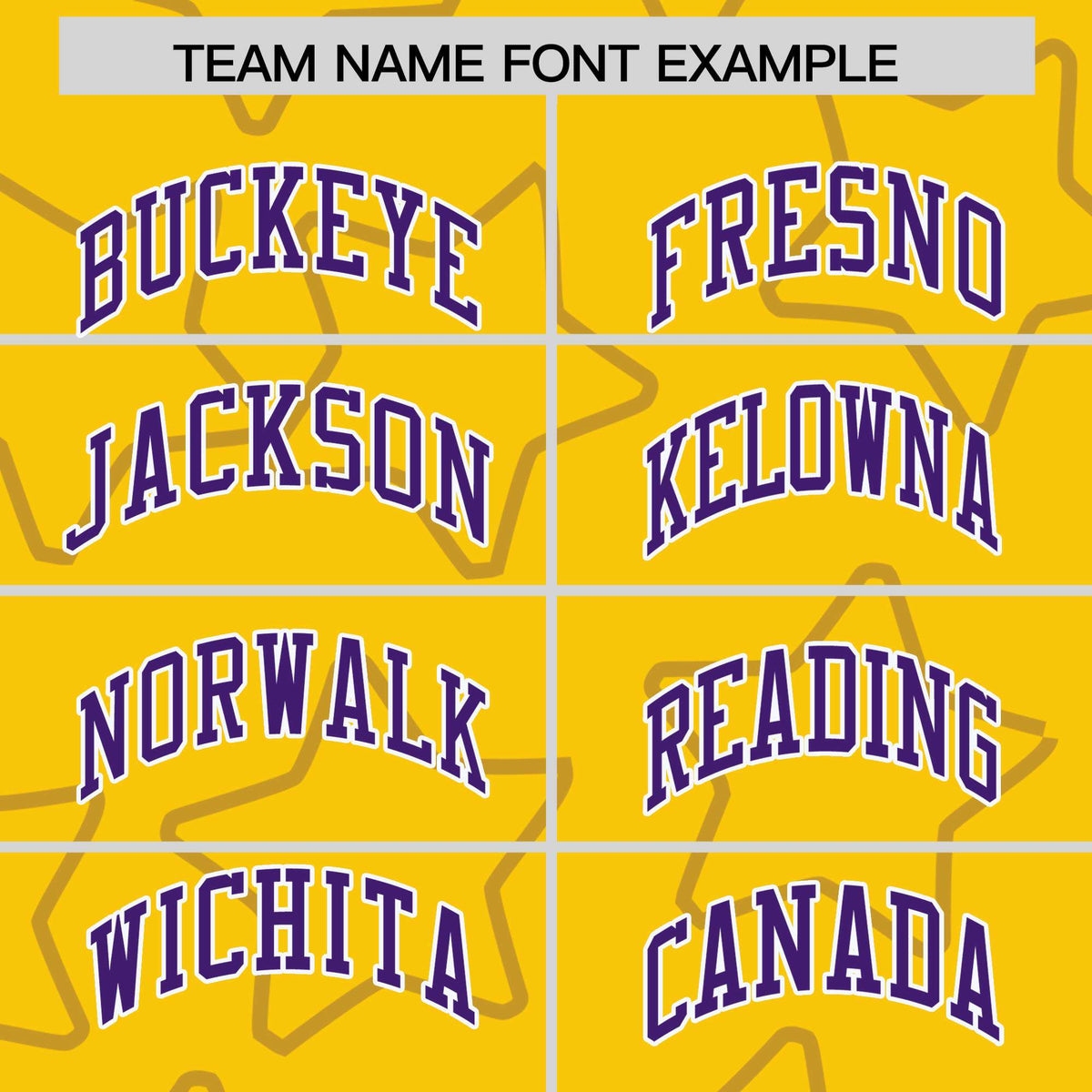 Custom Gold Purple Varsity Full-Snap Star Pattern Letterman Baseball Jacket