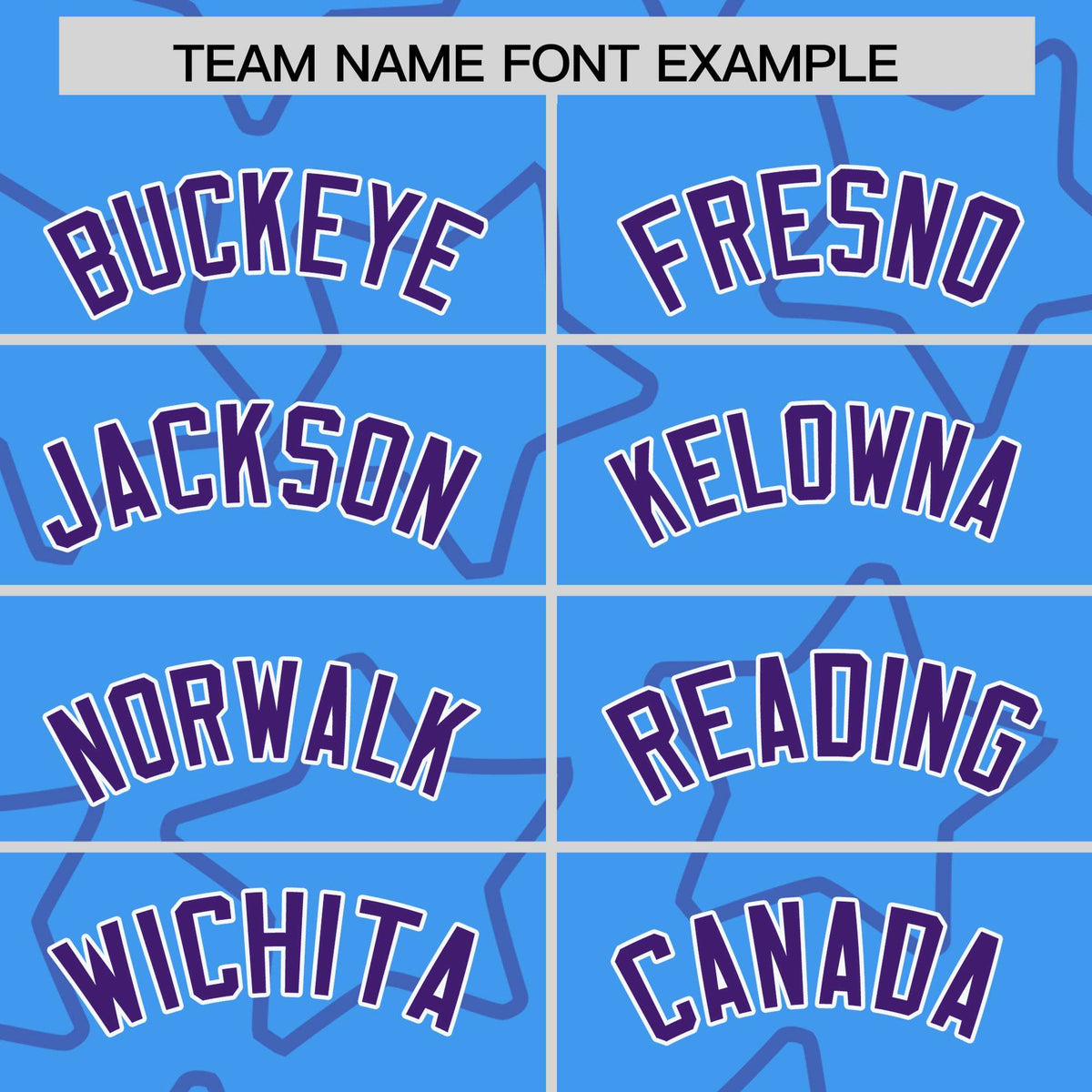 Custom Powder Blue Purple Varsity Full-Snap Star Pattern Letterman Baseball Jacket