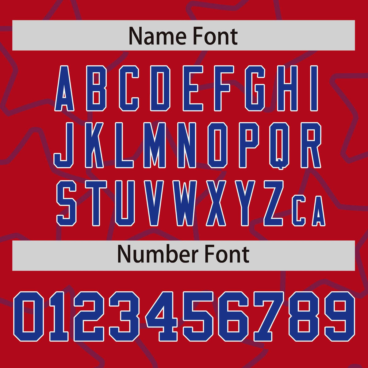 Custom Red Royal Varsity Full-Snap Star Pattern Letterman Baseball Jacket