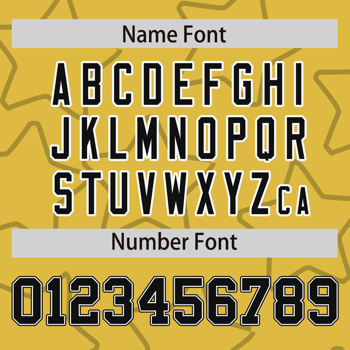 Custom Old Gold Black Varsity Full-Snap Star Pattern Letterman Baseball Jacket