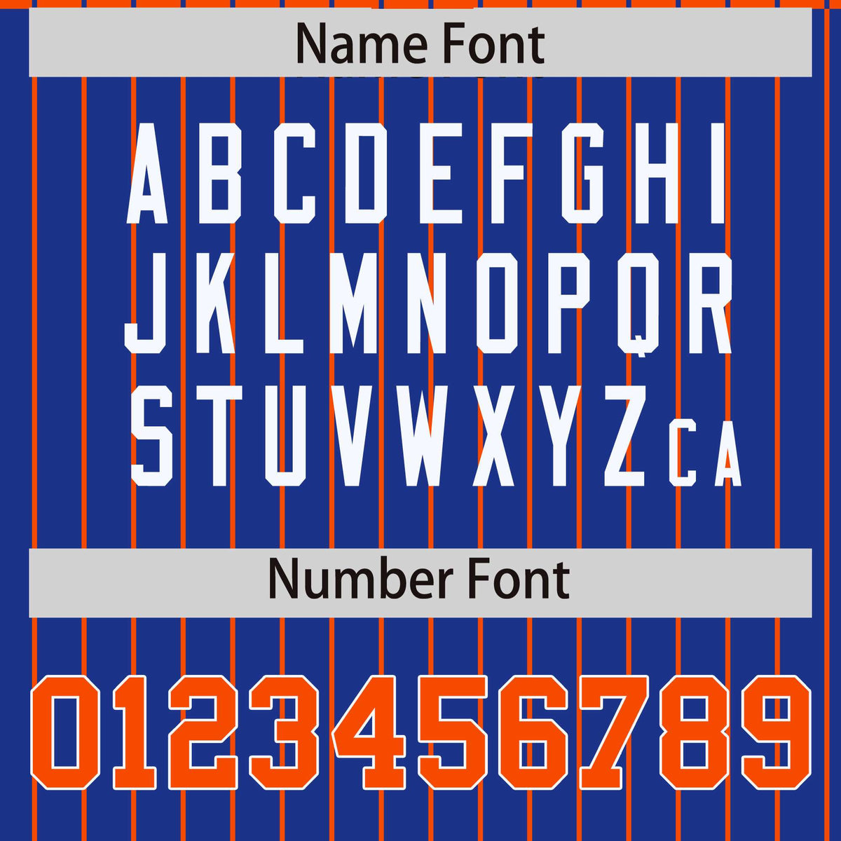 Custom Orange Royal Raglan Sleeves Varsity Full-Snap Pinstripe Letterman Baseball Jacket