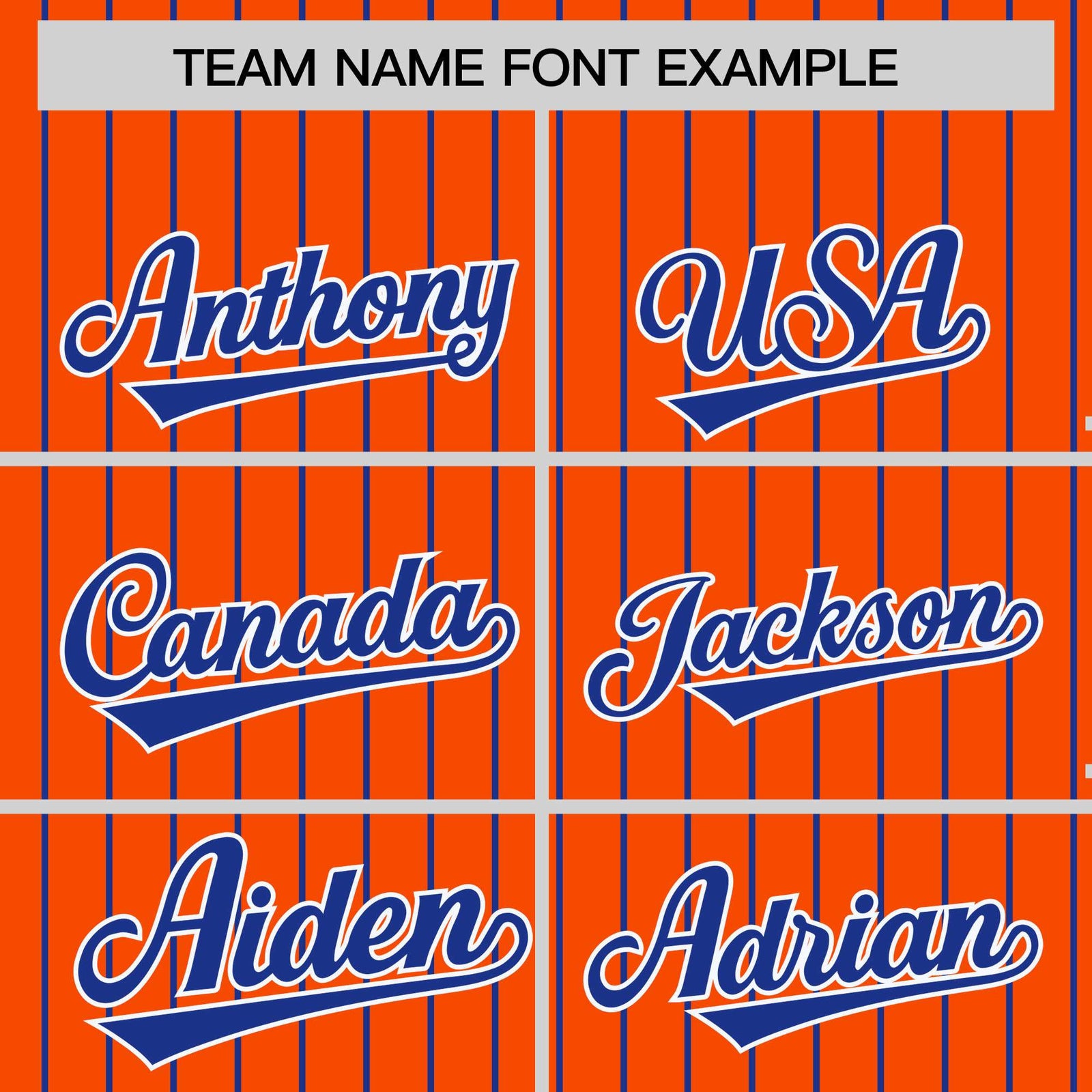 Custom Orange Royal Raglan Sleeves Varsity Full-Snap Pinstripe Letterman Baseball Jacket