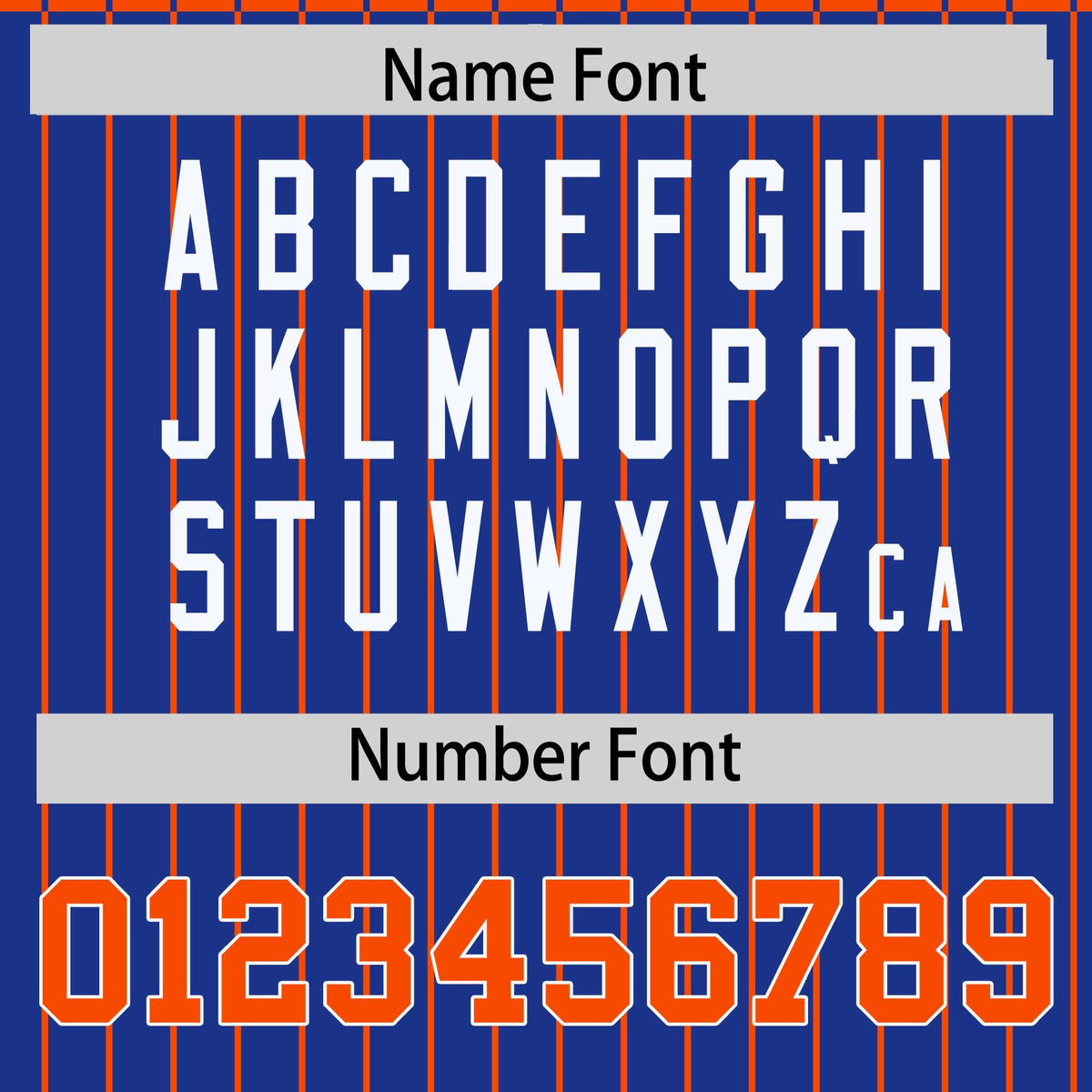 Custom Orange Royal Raglan Sleeves Varsity Full-Snap Pinstripe Letterman Baseball Jacket