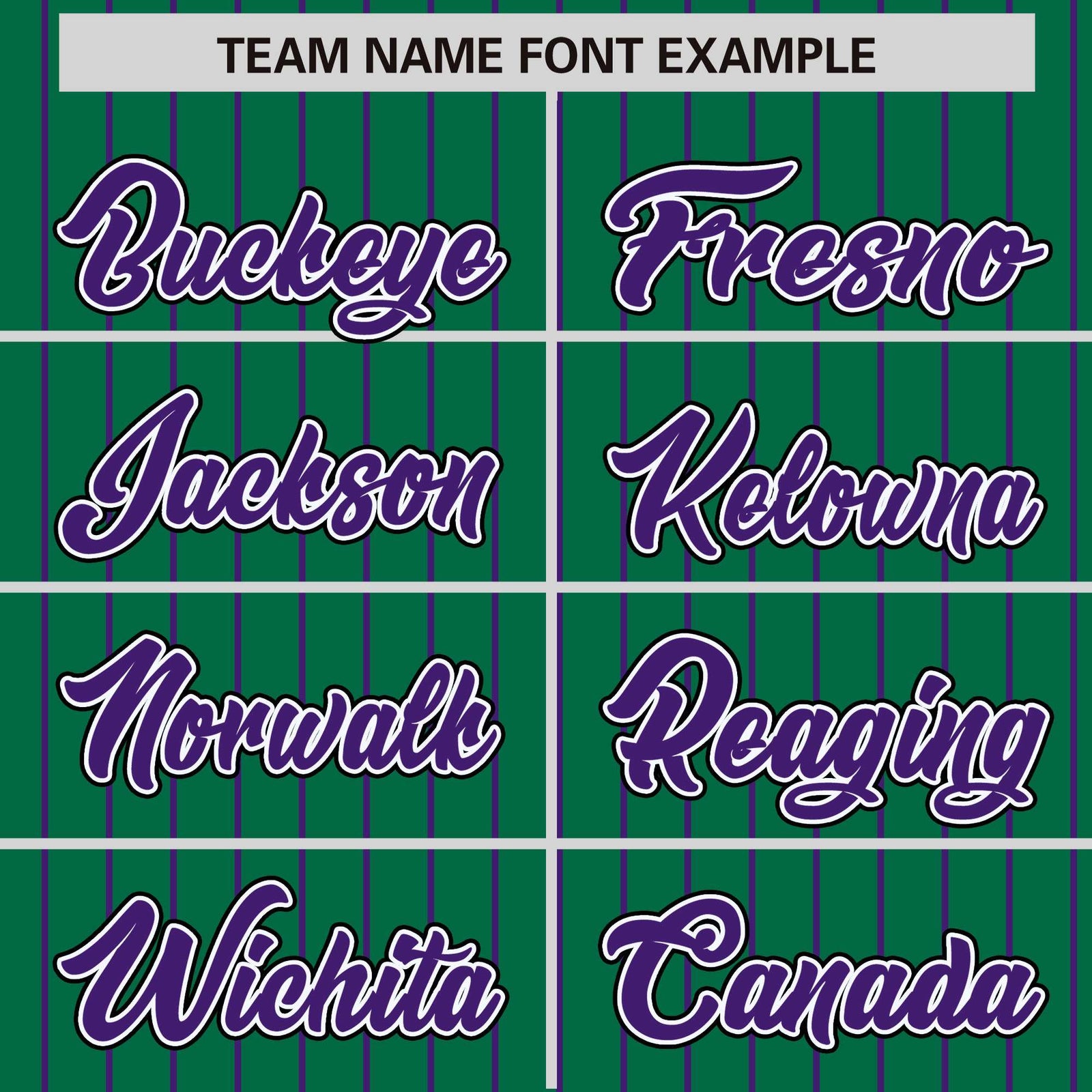 Custom Kelly Green Purple Raglan Sleeves Varsity Full-Snap Pinstripe Letterman Baseball Jacket