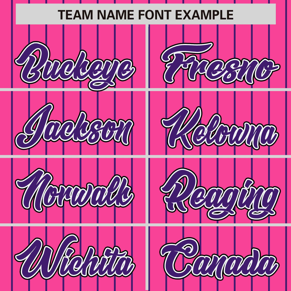 Custom Pink Purple Raglan Sleeves Varsity Full-Snap Pinstripe Letterman Baseball Jacket