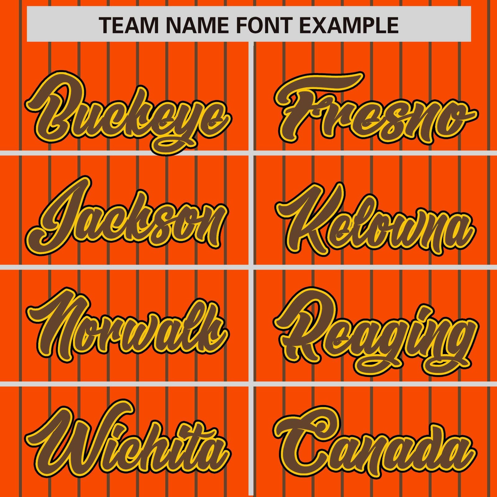 Custom Orange Light Brown Raglan Sleeves Varsity Full-Snap Pinstripe Letterman Baseball Jacket