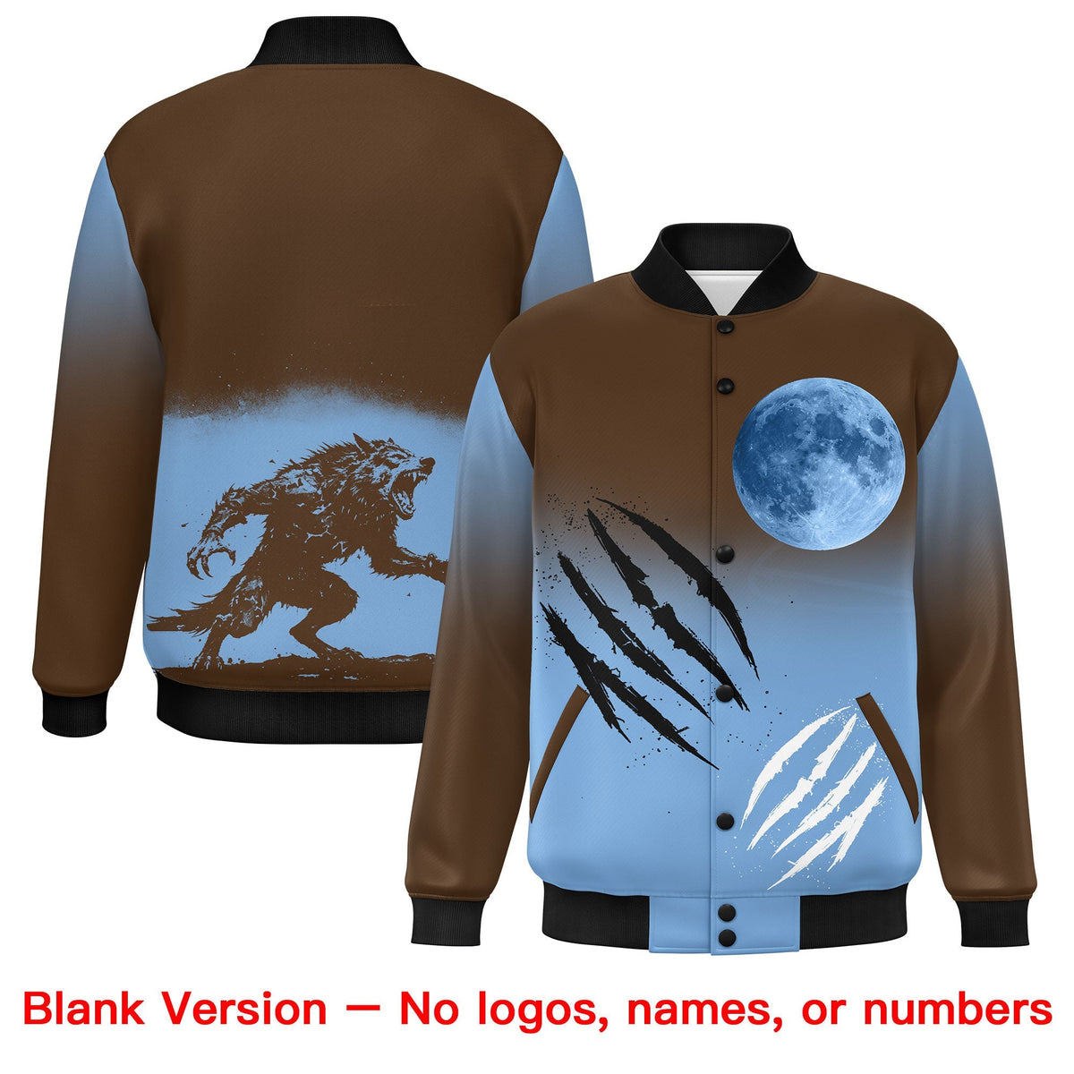 Custom Light Brown Powder Blue Black skeleton Halloween Graffiti Pattern Stretch Fabric Jacket| KXKSHOP