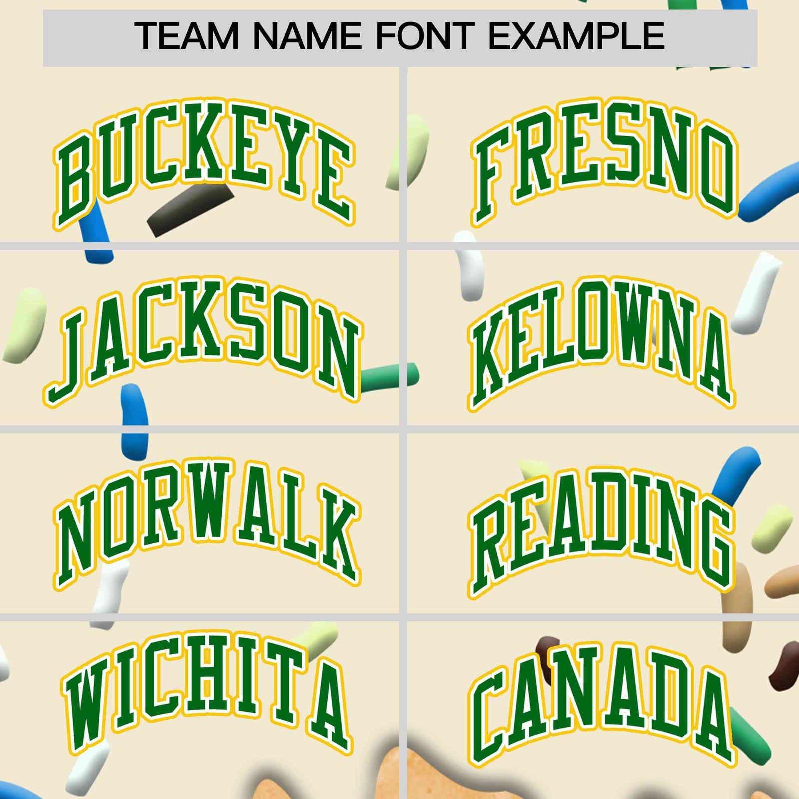 Custom Cream Ice Cream Cone Graffiti Pattern Full-Snap Varsity Letterman Jackets