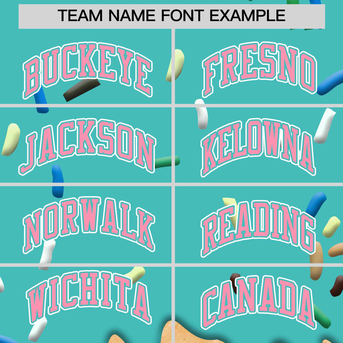 Custom Teal Ice Cream Cone Graffiti Pattern Full-Snap Varsity Letterman Jackets