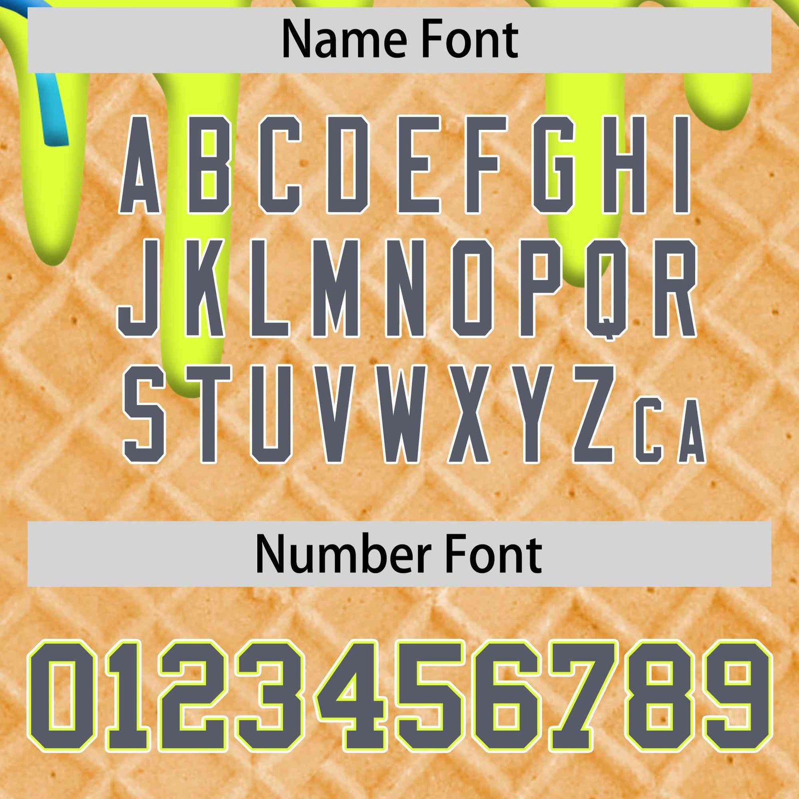 Custom Fluorescent Green Ice Cream Cone Graffiti Pattern Full-Snap Varsity Letterman Jackets