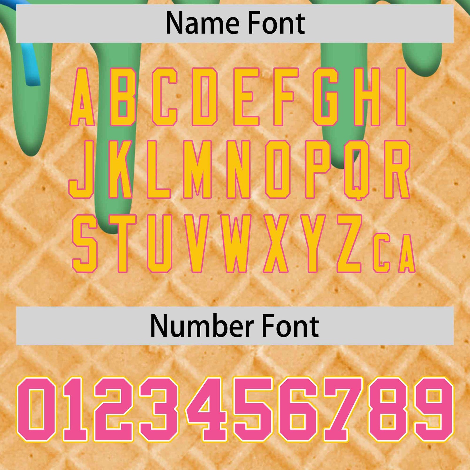 Custom Neon Green Ice Cream Cone Graffiti Pattern Full-Snap Varsity Letterman Jackets