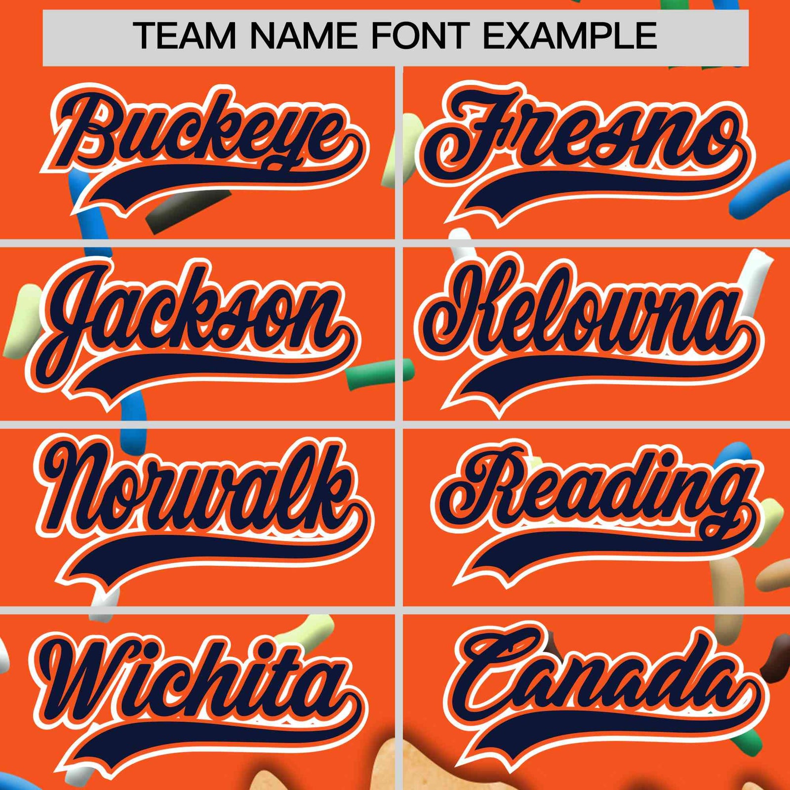 Custom Orange Ice Cream Cone Graffiti Pattern Full-Snap Varsity Letterman Jackets