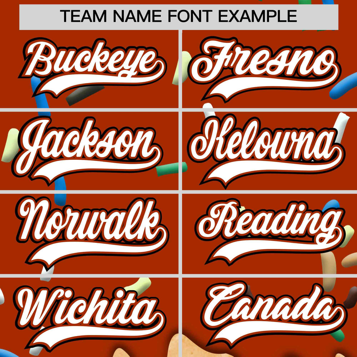 Custom Dark Orange Ice Cream Cone Graffiti Pattern Full-Snap Varsity Letterman Jackets