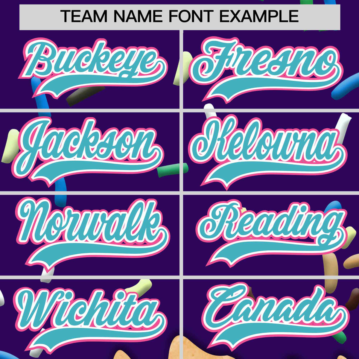 Custom Purple Ice Cream Cone Graffiti Pattern Full-Snap Varsity Letterman Jackets