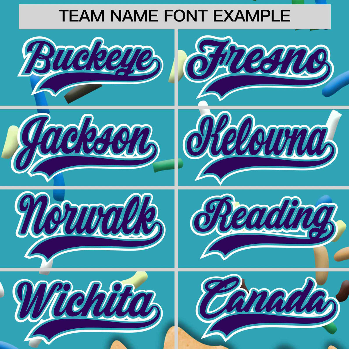 Custom Sky Blue Ice Cream Cone Graffiti Pattern Full-Snap Varsity Letterman Jackets