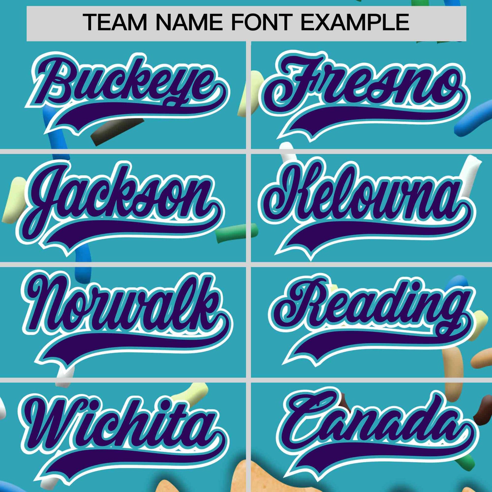 Custom Sky Blue Ice Cream Cone Graffiti Pattern Full-Snap Varsity Letterman Jackets