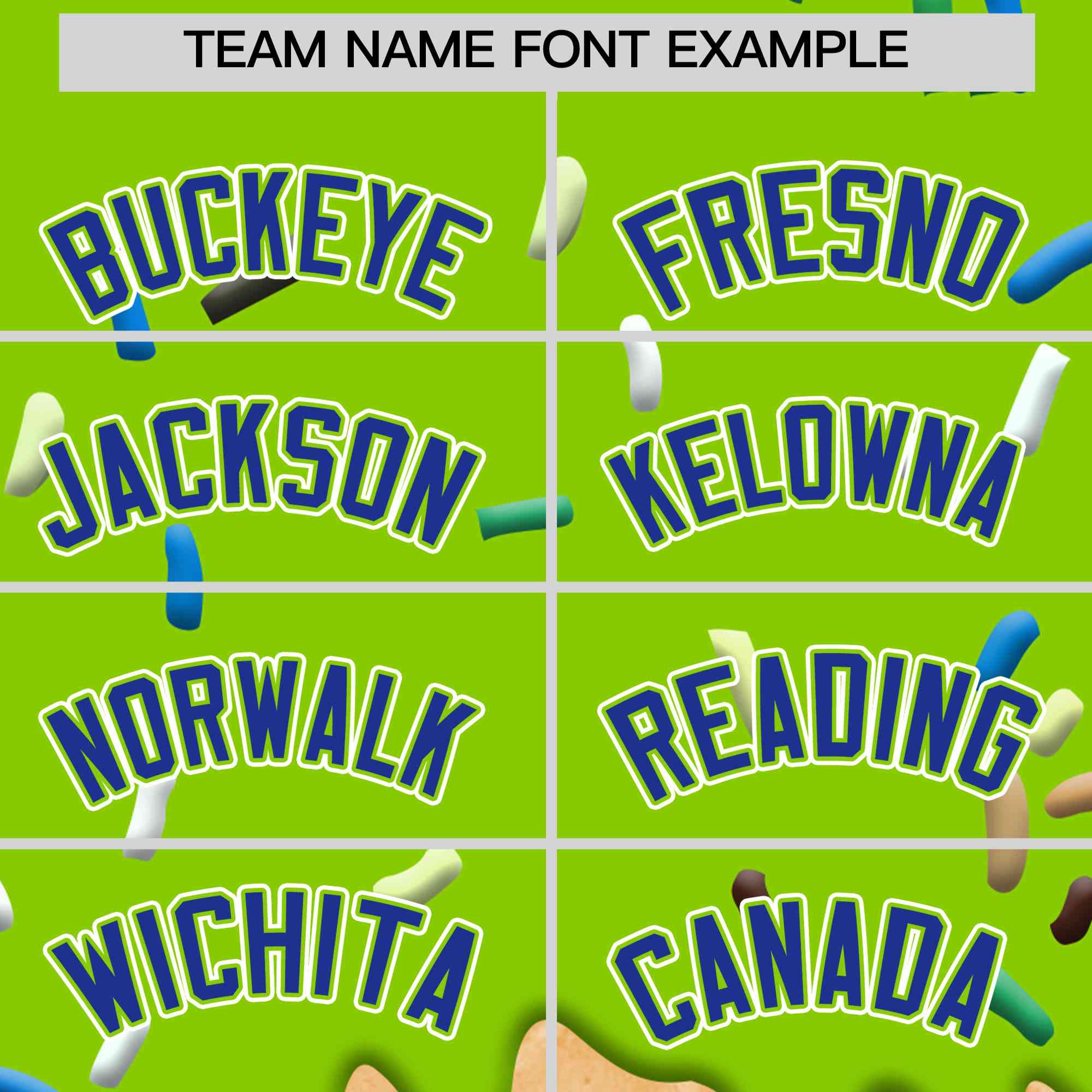 Custom Neon Green Ice Cream Cone Graffiti Pattern Full-Snap Varsity Letterman Jackets