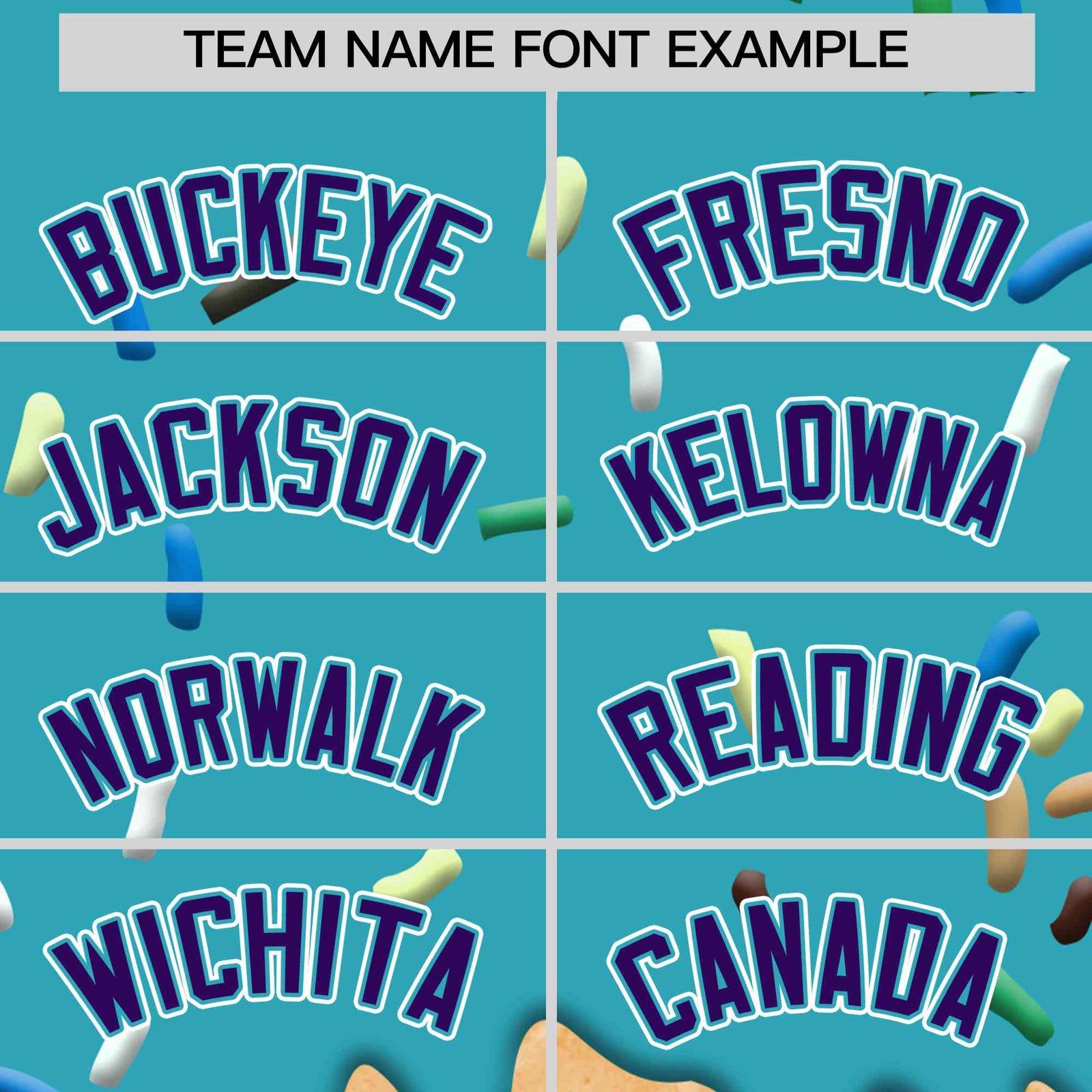 Custom Sky Blue Ice Cream Cone Graffiti Pattern Full-Snap Varsity Letterman Jackets