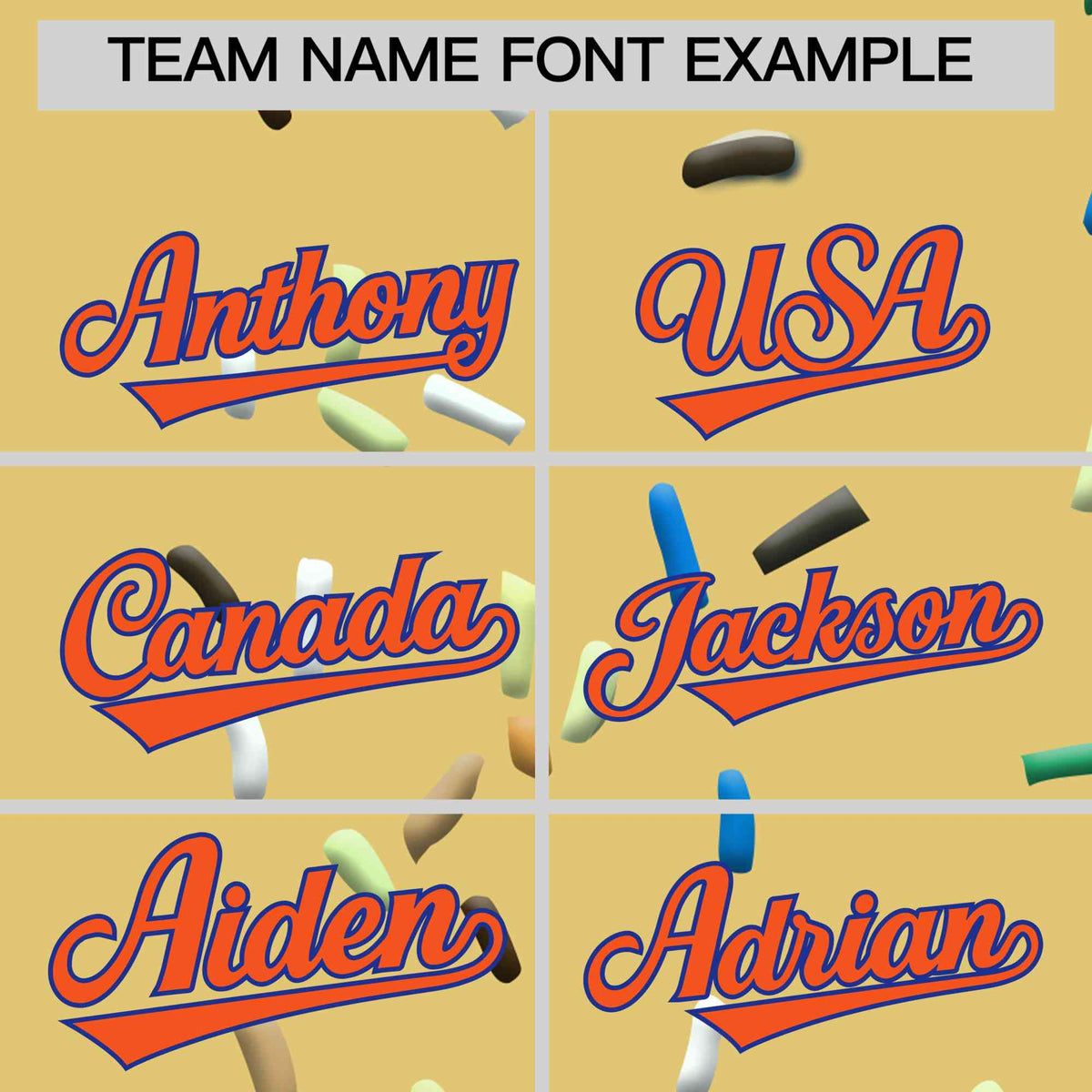 Custom Khaki Ice Cream Cone Graffiti Pattern Full-Snap Varsity Letterman Jackets| KXKSHOP